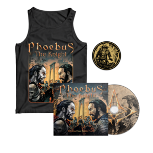 Phoebus The Knight – Ferrum Ferro Ferro Feror – CD, Patch & T-shirt Pack (W)