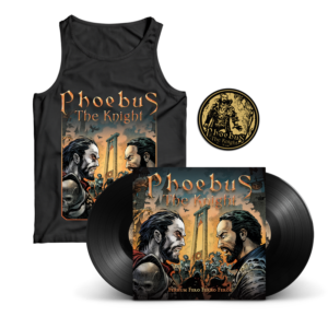Phoebus The Knight – Ferrum Ferro Ferro Feror – LP, Patch & T-shirt Pack (W)